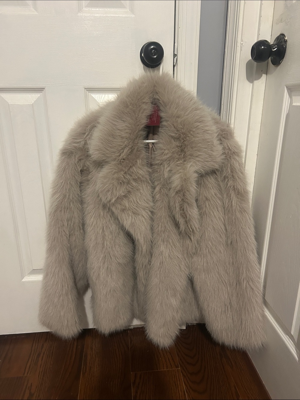 Plush Taupe Teddy Jacket - Cozy Faux Fur Women's Coat